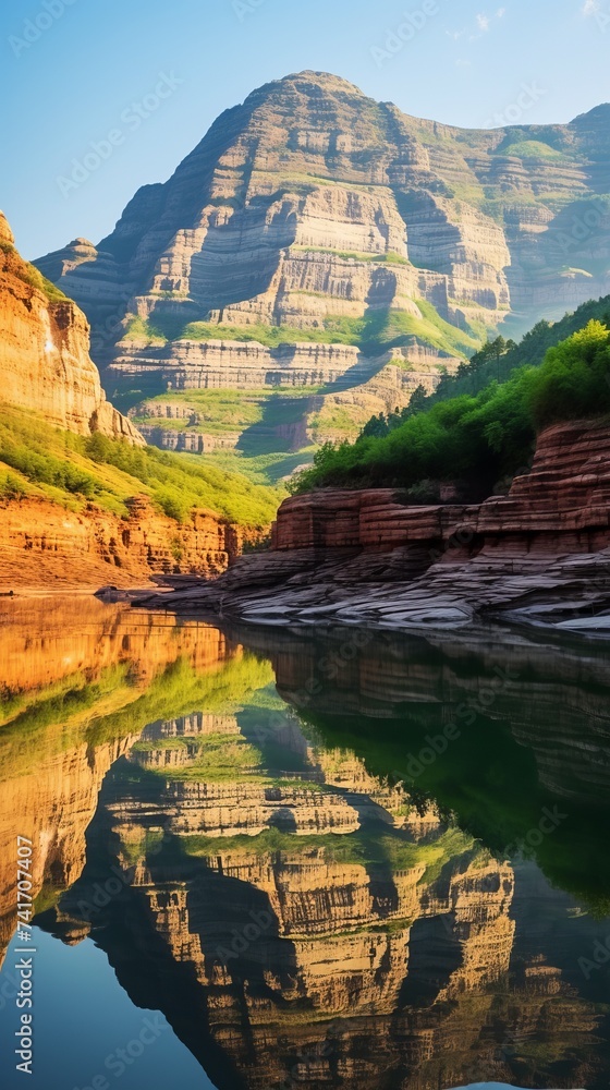 Canvas Prints The majestic mountain and river scenery of China