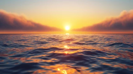 Foto op Plexiglas Beautiful sunset over a calm sea © Adobe Contributor