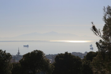 Panoramic Thessaloniki: Sea and Mount Olympus Majesty