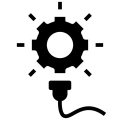 creativity glyph style icon