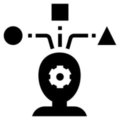 multitasking glyph style icon