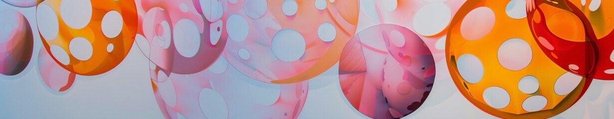 Banner: Playful abstract bubbles in soft pastel colors