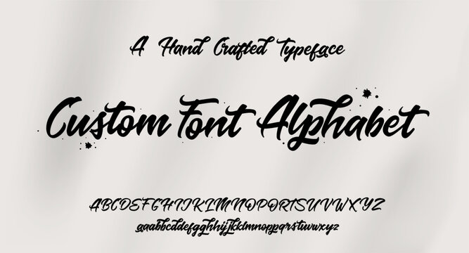 Vector hand drawn alphabet. Brush painted letters. Handwritten script alphabet. Hand lettering and custom typography for your designs: logo, for posters, invitations, cards, etc. Vector type.