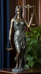 Themis Greek Goddess of Justice holding scales
