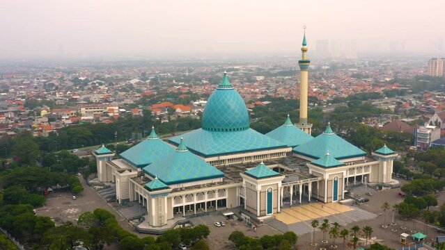 Aerial view of Al-Akbar National Mosque of Surabaya