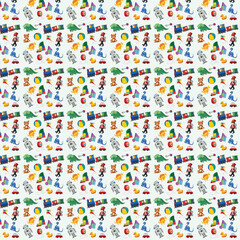 seamless pattern with toys