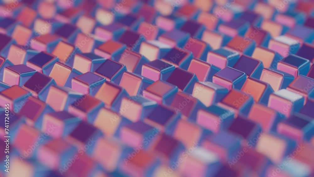 Aufkleber minimalist interpretation of interconnected blocks symbolizing blockchain.