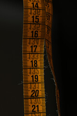 close-up detail of tape measure