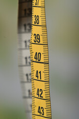 close-up detail of tape measure