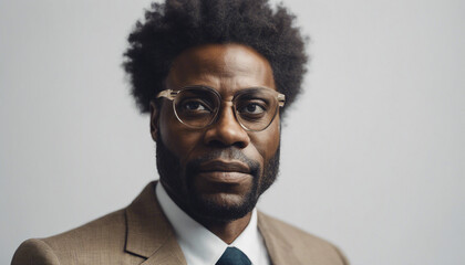 Obraz premium portrait of african american law student , isolated white background 
