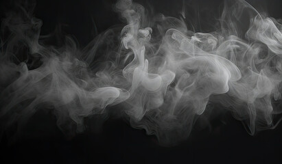 Smoke Billowing on Black Background