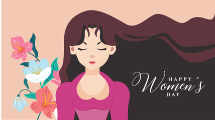8 march international women's day vector illustration concept, happy women's day, can use for, landing page, template, ui, web, mobile app, poster, banner, flyer