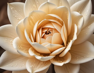 Delicate beige flower petals. Pattern of petals.