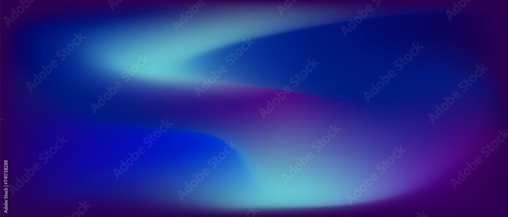 Poster blue violet gradient background. horizontal abstract blurred gradient mesh background. water ocean s