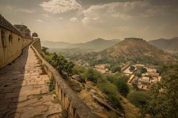 Amer (Amber) Fort - Jaipur Rajasthan.AI generated