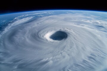 Fototapeta na wymiar Photograph of a huge cyclone taken from space