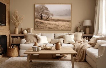 Fototapeta na wymiar Elegant Living Room Decor with Modern Design
