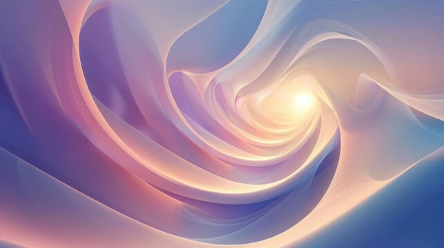 A vector illustration depicting a curving ray of light in an abstract image