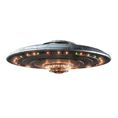 UFO isolated on white or transparent background