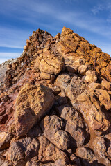 View of Teide mountain and surrounding area in Tenerife (Spain)
