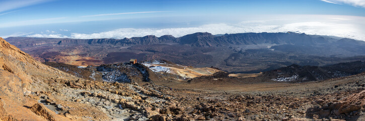 View of Teide mountain and surrounding area in Tenerife (Spain)