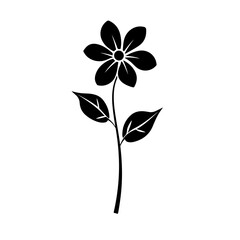 Flower Design Logo Monochrome Design Style