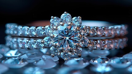 Close-Up Photography of Exquisite Diamond Ring Exhibition.