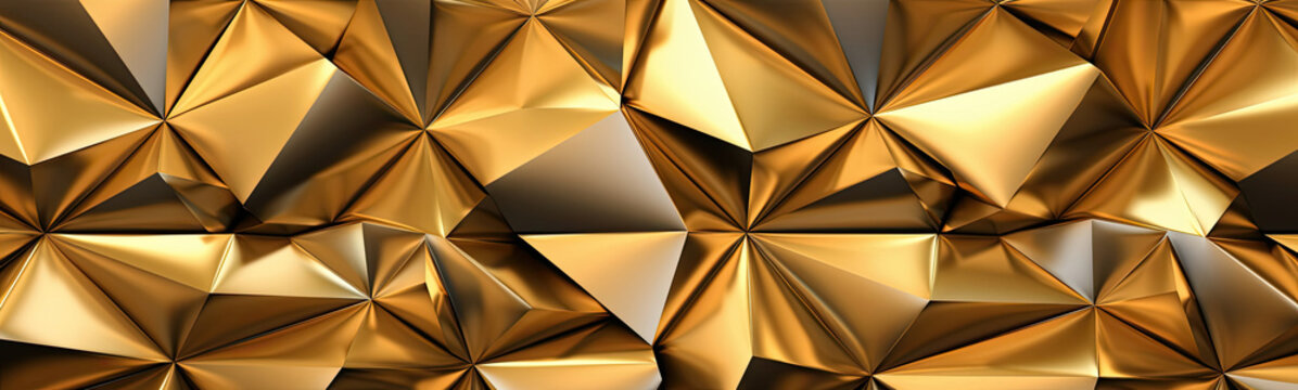 Intriguing Gold Wall With Varied Shapes and Sizes © Piotr