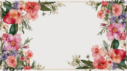 Floral border background