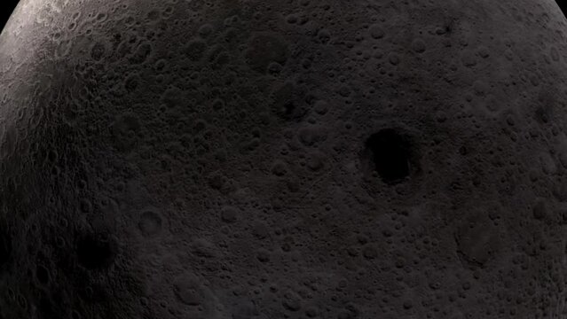 Moon globe view with star's moving. 