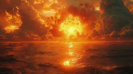 Oceanic Inferno: The Unleashing of Atomic Power in the Vast Expanse.