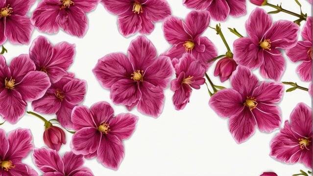 Wallpaper with purple flowers