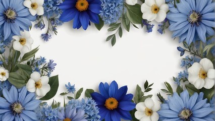 Fototapeta premium Floral border background