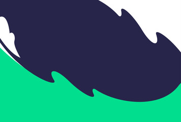 banner template with dark blue and neon green colors, wave vector shape, suitable for social media use, sports themes, websites, use