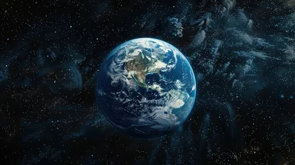 Photo sur Plexiglas Pleine Lune arbre Celestial Perspective: Capturing Earth's Beauty from Space.