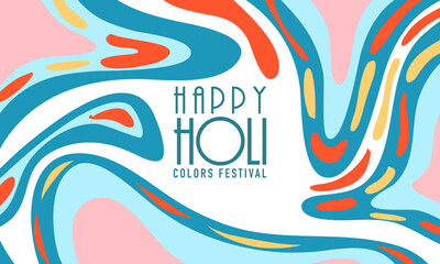 stylish happy holi colorful festival banner design