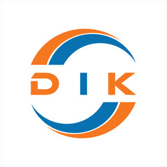 DIK letter design. DIK letter technology logo design on a white background. DIK Monogram logo design for entrepreneurs and businesses.
