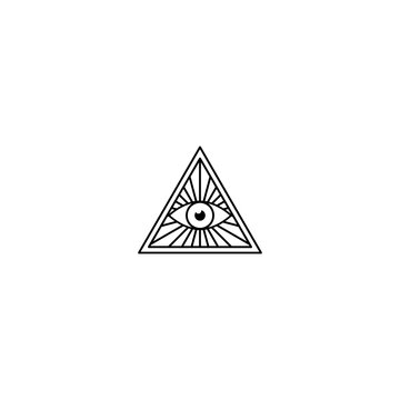  All seeing eye symbol icon isolated on white background