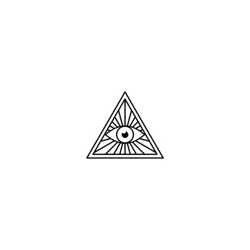  All seeing eye symbol icon isolated on white background