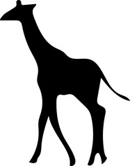 Transparent giraffe icon png, vector illustration of an giraffe icon in dark color and transparent background(png)