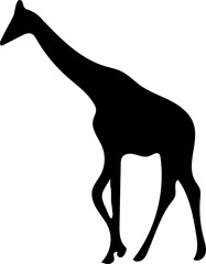 Naklejka premium Transparent giraffe icon png, vector illustration of an giraffe icon in dark color and transparent background(png)