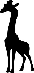 Transparent giraffe icon png, vector illustration of an giraffe icon in dark color and transparent background(png)