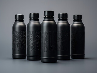 Group of Black Bottles