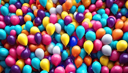 Fototapeta na wymiar colorful balloons in the air, colorful balloons background, colored balloon wallpaper, happy background