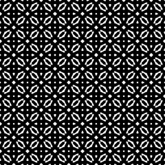 Fototapeta premium Black and white seamless abstract pattern. Background and backdrop. Grayscale ornamental design. Mosaic ornaments. Vector graphic illustration. EPS10.