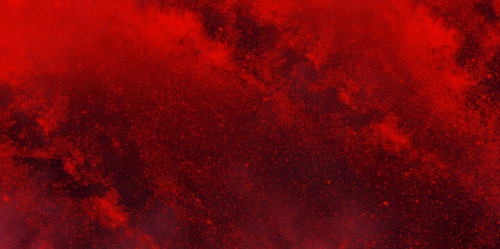 Red grunge scratches texture with glitter space, dots, stars. Rich background texture. Background with space. Texture of paint. Old rock or stone wall crack surface. © Aquarium