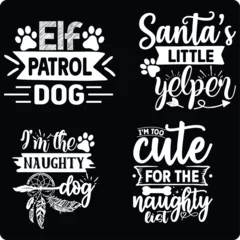 Foto op Plexiglas Christmas Dog Bandana SVG Bundle, Dog Christmas Svg Bundle, Pet Christmas Svg, Dog Christmas Clipart, Christmas svg,  Dog ornament, Christmas Digital,Cricut,Silhouette © svg design bundle