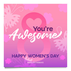 Happy Women's Day post template