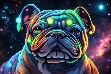 Glowing Galactic bulldog 