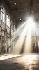 Light Rays Through the Old Industrial Building